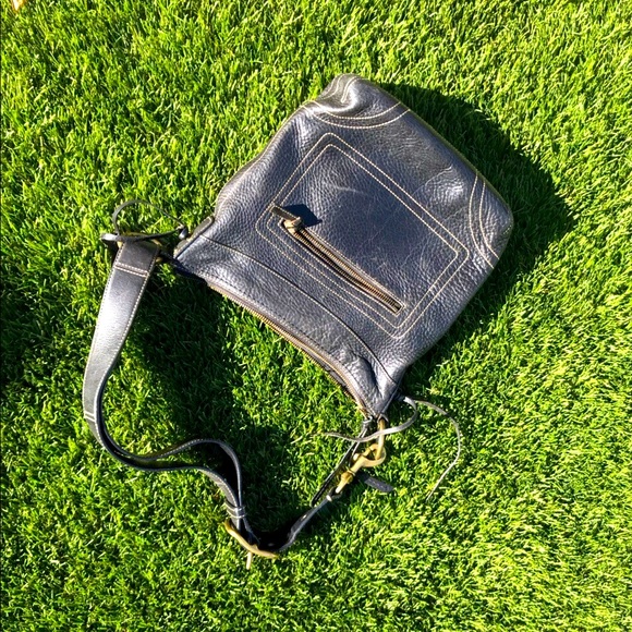 Vintage  Genuine leather coach purse adjustable - Picture 1 of 4